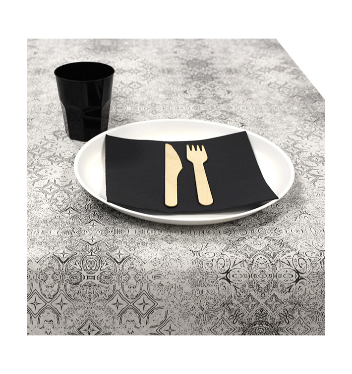 Nappe en papier 1x1m "Mosaïque" Noir 40g/m² (400 Utés) Nappe en papier 1x1m "Mosaïque" Noir 40g/m² (400 Utés)