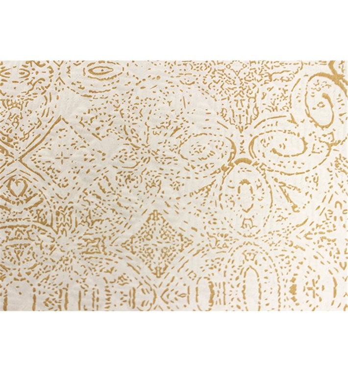 Nappe en papier 1x1m "Mosaïque" Crème 40g/m² (400 Utés)
