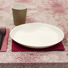 Nappe en papier 1x1m "Mosaïque" Bordeaux 40g/m² (400 Utés)