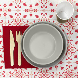 Nappe en papier 1x1m "La Valenciana" Bordeaux 40g/m² (400 Utés)