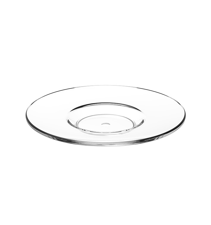 Assiette sous Tasse Réutilisable Durable SAN pour Tasse “Expresso”  Transparente 80ml (6 Utés)