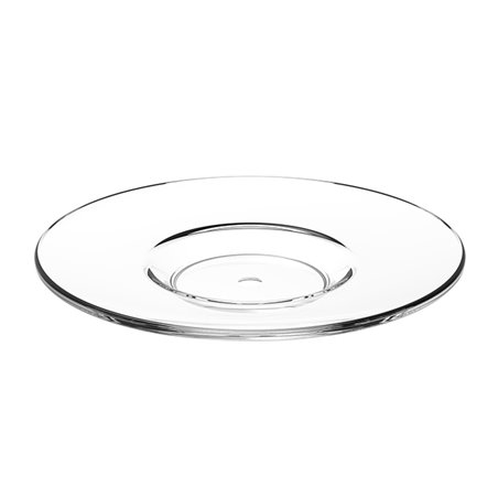 Assiette sous Tasse Réutilisable Durable SAN pour Tasse “Expresso” Transparente 80ml (6 Utés)