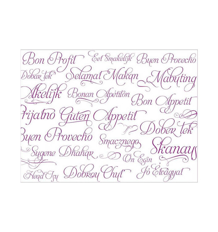 Set de Table en Papier Fuchsia "Bon Appetit" 30x40cm 40g/m² (1.000 Utés) Set de Table en Papier Fuchsia "Bon Appetit" 30x40cm 40g/m² (1.000 Utés)