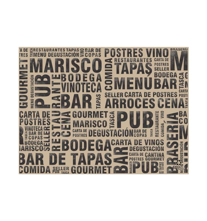 Set de Table en Papier Kraft "Gourmet" 30x40cm 40g/m² (1.000 Utés) Set de Table en Papier Kraft "Gourmet" 30x40cm 40g/m² (1.000 Utés)