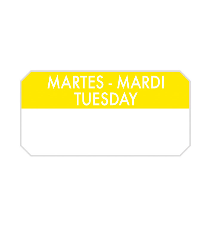 Rouleau Adhésif Rectangulaire "Mardi" 5x2,5cm (1.000 Utés) Rouleau Adhésif Rectangulaire "Mardi" 5x2,5cm (1.000 Utés)
