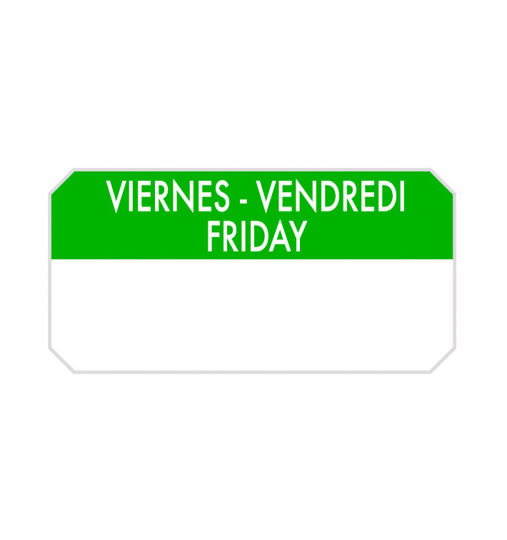Rouleau Adhésif Rectangulaire "Vendredi" 5x2,5cm (1.000 Utés) Rouleau Adhésif Rectangulaire "Vendredi" 5x2,5cm (1.000 Utés)