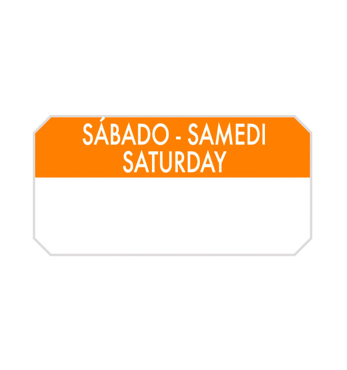 Rouleau Adhésif Rectangulaire "Samedi" 5x2,5cm (1.000 Utés) Rouleau Adhésif Rectangulaire "Samedi" 5x2,5cm (1.000 Utés)