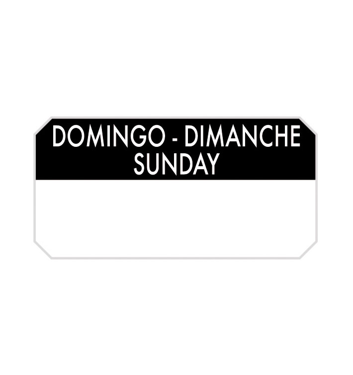 Rouleau Adhésif Rectangulaire "Dimanche" 5x2,5cm (1.000 Utés) Rouleau Adhésif Rectangulaire "Dimanche" 5x2,5cm (1.000 Utés)