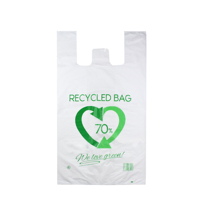 Sac à Bretelles 70% Recyclé 80x90cm 50µm (300 Utés) Sac à Bretelles 70% Recyclé 80x90cm 50µm (300 Utés)