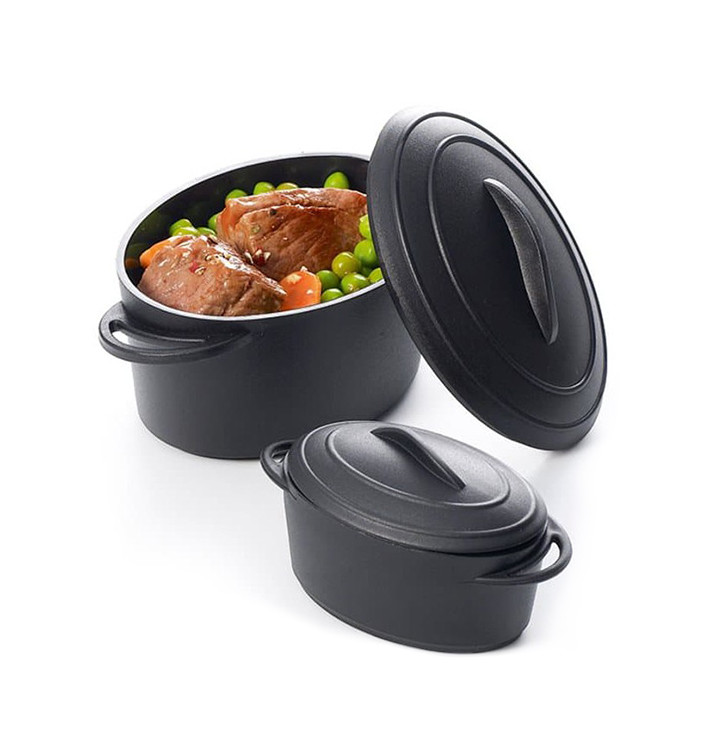 Verrine cocotte Noir avec Couvercle 300ml (4 unités) Verrine cocotte Noir avec Couvercle 300ml (4 unités)
