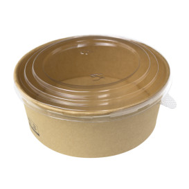 Pot en Carton Kraft-Kraft avec Couvercle PP 1000ml (25 Utés)