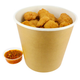 Container de Poulet Frit avec Couvercle 3990ml (100 Unités)