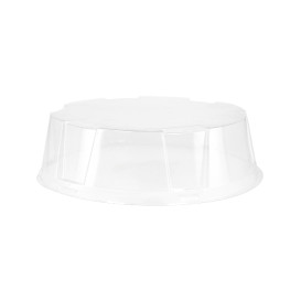 Cloche à Plateau Gâteaux APET Transparent Ø25,5x8cm (10 Utés)