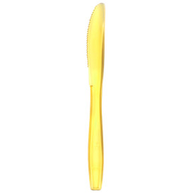 Couteau Plastique PS Premium Jaune 190mm (1000 Utés)