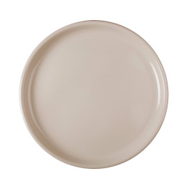 Assiette Plastique Réutilisable Pizza Beige PP Ø350mm (144 Utés)