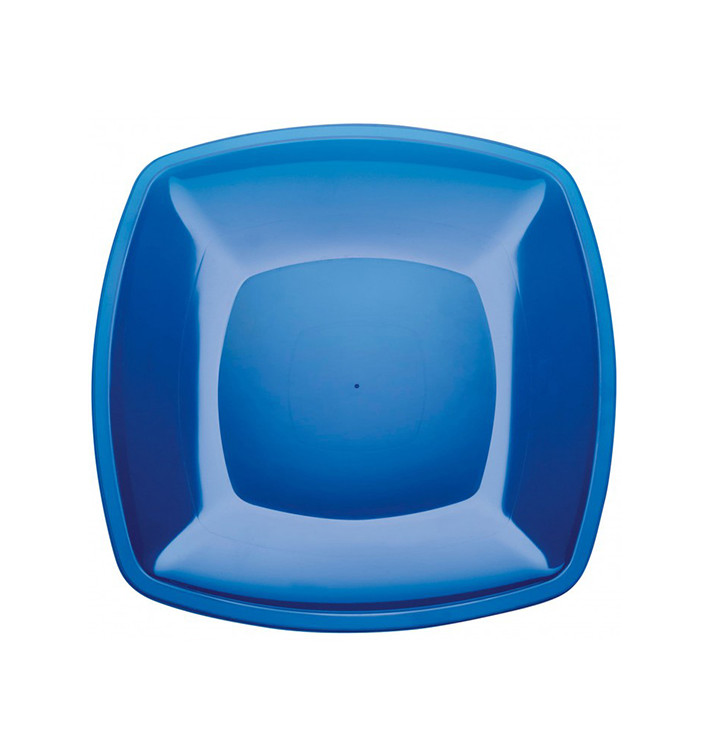 Assiette Plastique Réutilisable Plate Bleu Transp. PS 300mm (144 Utés) Assiette Plastique Réutilisable Plate Bleu Transp. PS 300mm (144 Utés)
