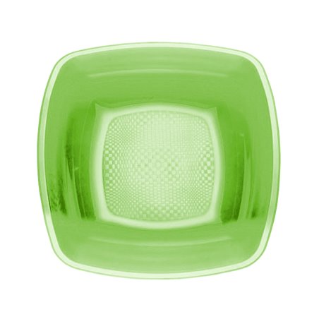 Assiette Plastique Réutilisable Creuse vert citron PP 180mm (300 Utés)