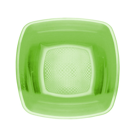 Assiette Plastique Réutilisable Creuse vert citron PP 180mm (300 Utés)