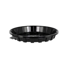Plateau à Gâteaux APET Noir Ø16cm (10 Utés)
