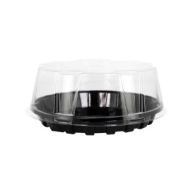Plateau à Gâteaux APET Noir Ø16cm (10 Utés)