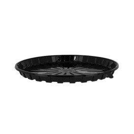 Plateau à Gâteaux APET Noir Ø31cm (90 Utés)
