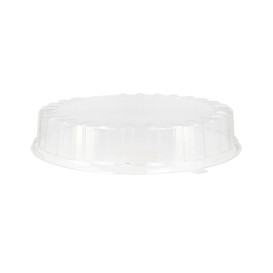 Cloche à Plateau Gâteaux APET Transparent Ø31x6cm (90 Utés)