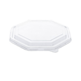 Barquette Canne à Sucre Octogonale et Couvercles 830 ml 23x23cm (15 Utés)