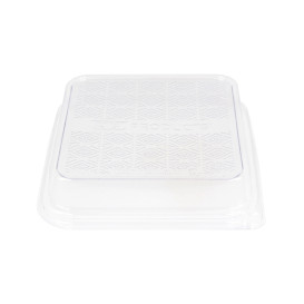 Couvercle PLA pour Plateau Tacos Canne à Sucre 18,5x18,5m (50 Utés)