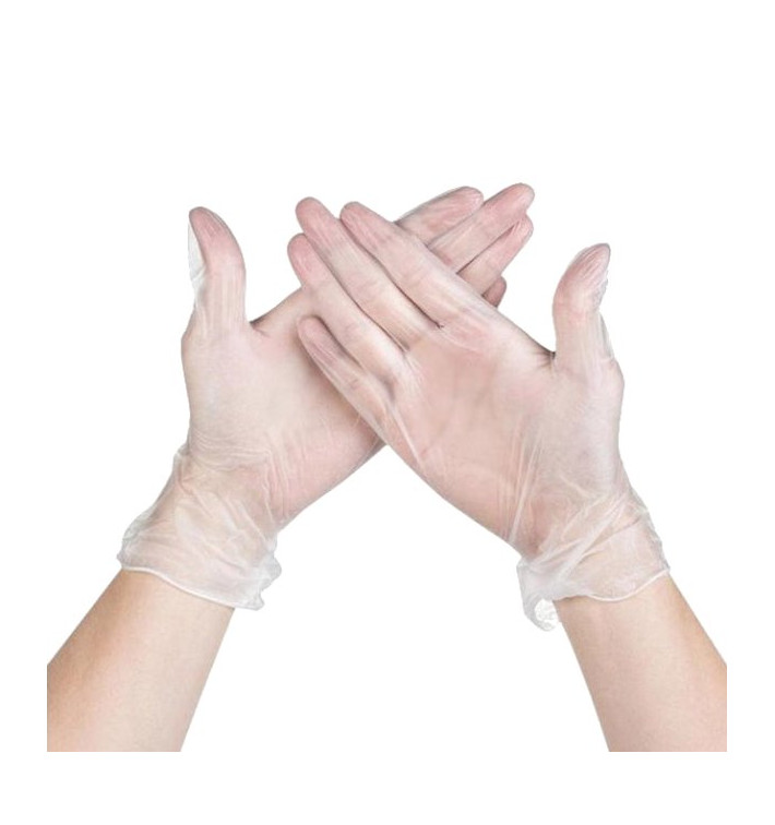 Gants en Vinyle sans Poudre Transp. Taille L (100 Utés) Gants en Vinyle sans Poudre Transp. Taille L (100 Utés)