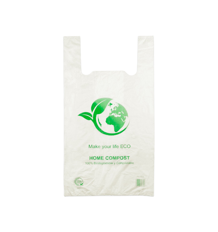 Sac à Bretelles 100% Compostable 35x45 cm (100 Utés) Sac à Bretelles 100% Compostable 35x45 cm (100 Utés)