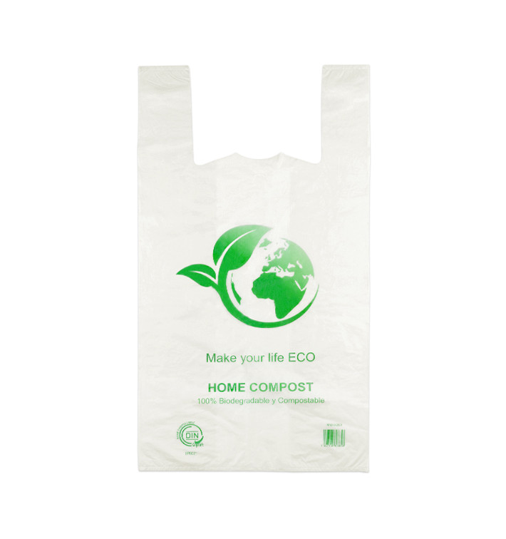 Sac à Bretelles 100% Compostable 40x50cm (100 Utés) Sac à Bretelles 100% Compostable 40x50cm (100 Utés)