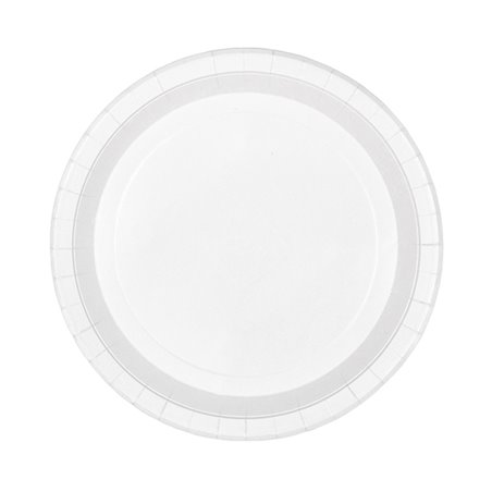 Assiette en Carton Ronde Ingraissable Blanc Ø22cm 220g/m² (400 Utés)