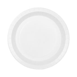 Assiette en Carton Ronde Ingraissable Blanc Ø22cm 200g/m² (400 Utés)