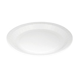 Assiette en Carton Ronde Ingraissable Blanc Ø22cm 200g/m² (50 Utés)