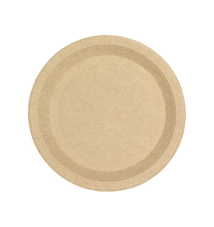 Assiette en Carton Ronde Ingraissable Kraft Ø22cm 195g/m² (450 Utés) Assiette en Carton Ronde Ingraissable Kraft Ø22cm 195g/m² (450 Utés)