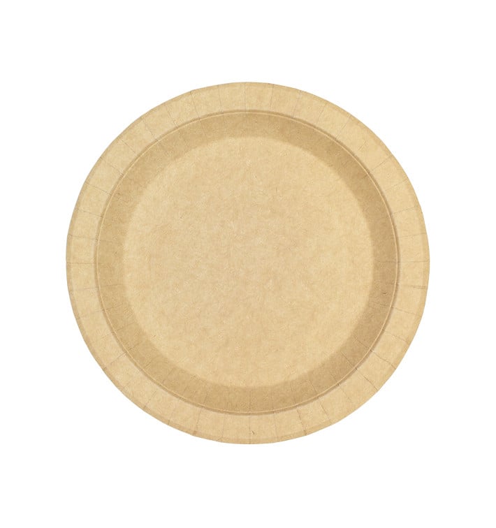 Assiette en Carton Ronde Ingraissable Kraft Ø18cm 195g/m² (450 Utés)