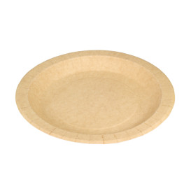 Assiette en Carton Ronde Ingraissable Kraft Ø18cm 195g/m² (450 Utés)