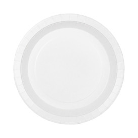 Assiette en Carton Ronde Ingraissable Blanc Ø18cm 250g/m² (350 Utés)