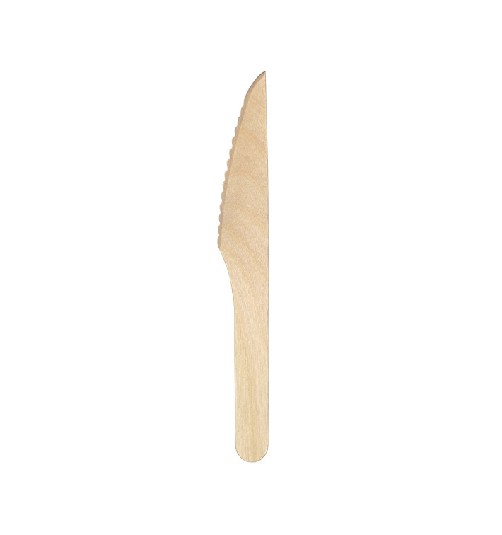 Couteau en Bois Jetable 16,5cm (25 Utés) Couteau en Bois Jetable 16,5cm (25 Utés)