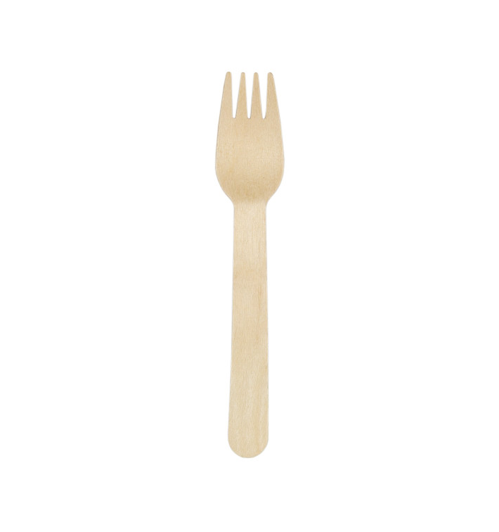 Fourchette en Bois Jetable 16cm (25 Utés) Fourchette en Bois Jetable 16cm (25 Utés)