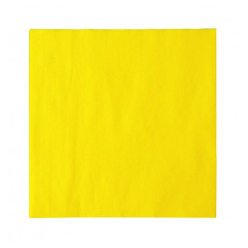 Serviette Papier Jaune 2E Molletonnée 33x33cm (50 Utés)