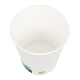 Gobelet carton blanc AirCup - 350 ml - 9 cm x 6 cm x 11 cm.