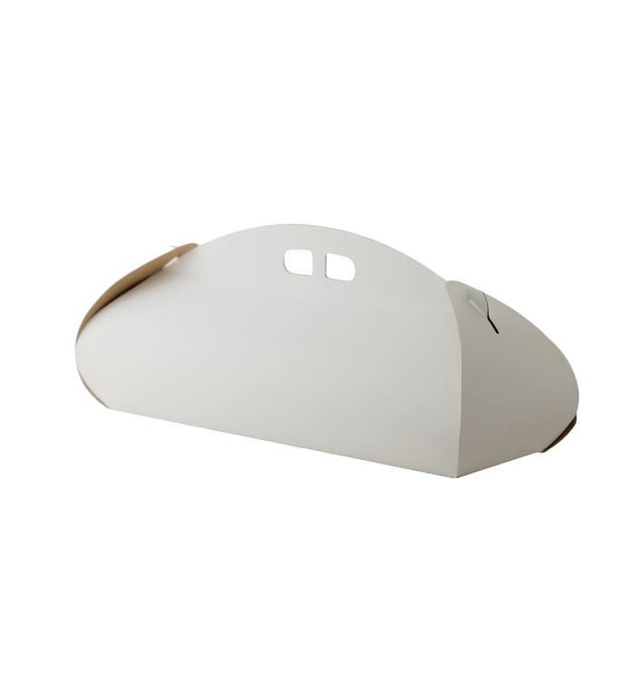 Boîte à Bûche de Noël Blanc 35x10x10cm (25 Utés) Boîte à Bûche de Noël Blanc 35x10x10cm (25 Utés)
