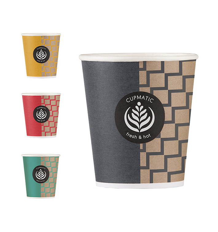 Gobelet Carton Cupmatic 8 Oz/210ml Ø7,0cm (100 Utés) Gobelet Carton Cupmatic 8 Oz/210ml Ø7,0cm (100 Utés)