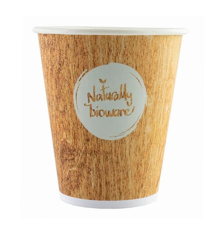 Gobelet Carton PLA BioWare 12Oz/384ml Ø8,0cm (55 Unités) Gobelet Carton PLA BioWare 12Oz/384ml Ø8,0cm (55 Unités)