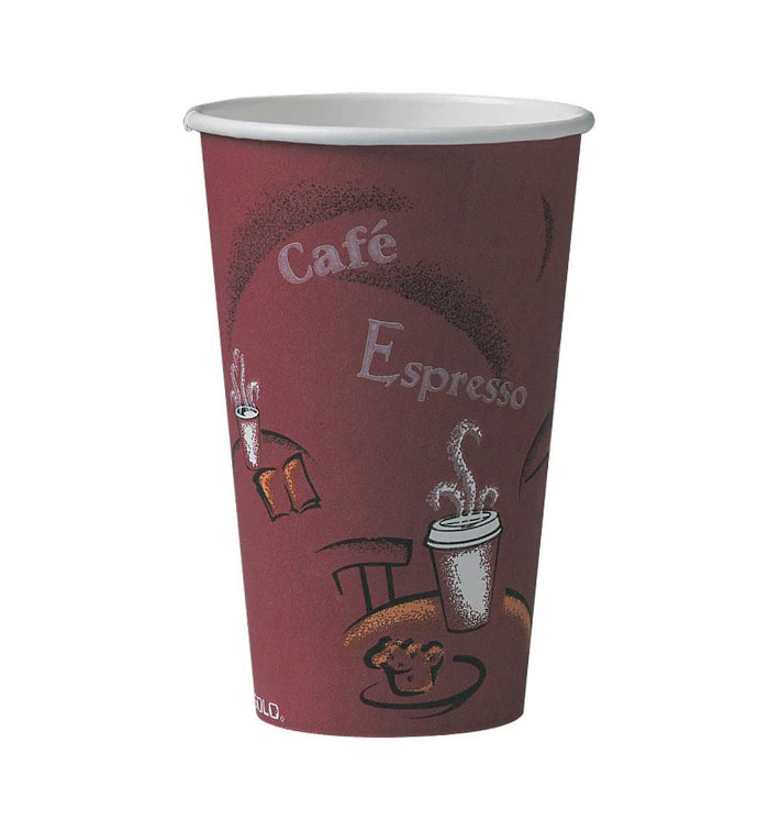 Gobelet Carton 16Oz/500ml "Bistro" Ø8,9cm (50 Utés) Gobelet Carton 16Oz/500ml "Bistro" Ø8,9cm (50 Utés)