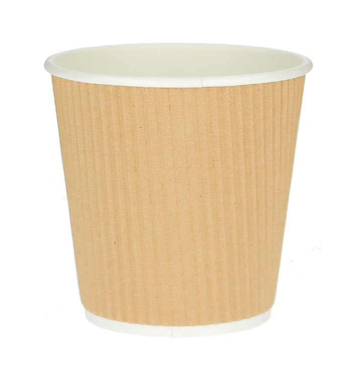 Gobelet Carton 4Oz/120ml Ondulé Kraft Ø6,2cm (50 Unités) Gobelet Carton 4Oz/120ml Ondulé Kraft Ø6,2cm (50 Unités)