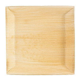 Assiette carrée en Feuilles de Palmier 27x27cm (60 Unités)