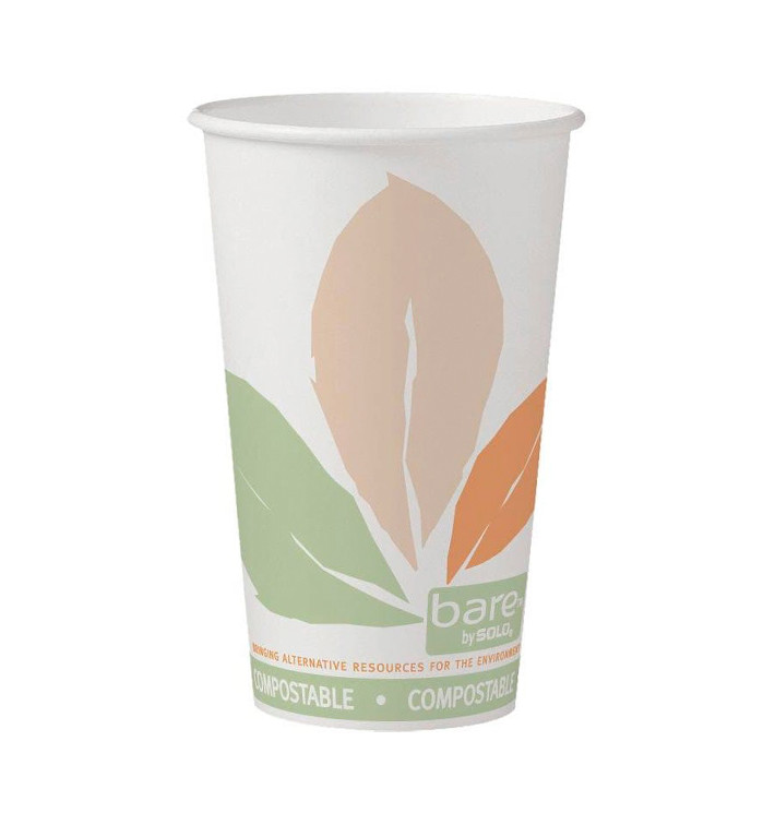 Gobelet Carton PLA Bare 16Oz/500ml Ø8,9cm (50 Utés) Gobelet Carton PLA Bare 16Oz/500ml Ø8,9cm (50 Utés)