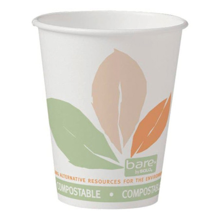 Gobelet Carton PLA Bare 12Oz/360ml Ø8,9cm (1.000 Unités)